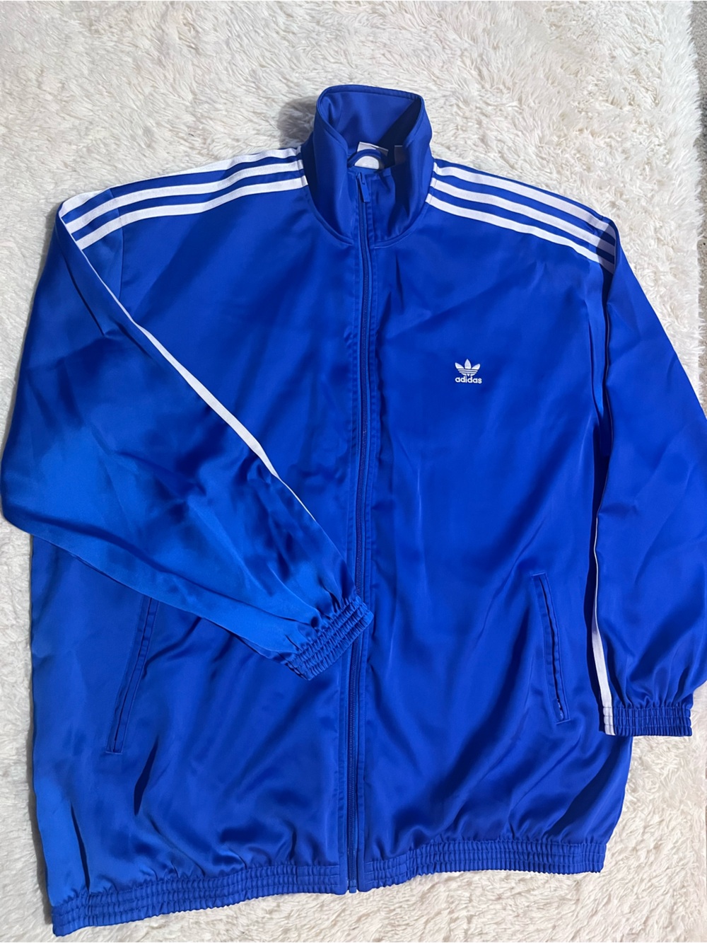 adidas Royal Blue Jogger Sweatpants-Style Track Jacket